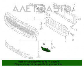 Capacul de protecție al farului de ceață dreapta Kia Niro 17-19 HEV, PHEV