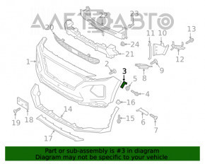 Suportul pentru bara de protecție față, dreapta, sus, Hyundai Santa FE 19-20.