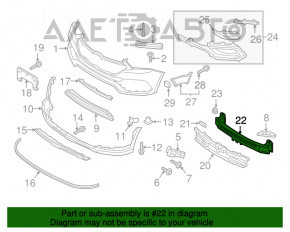 Amplificatorul de bara fata Hyundai Santa FE Sport 17-18 rest SUA, fara radar.