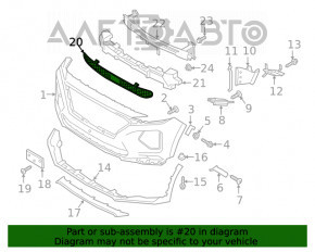 Grila inferioară a bara de protecție față Hyundai Santa FE 19-20
