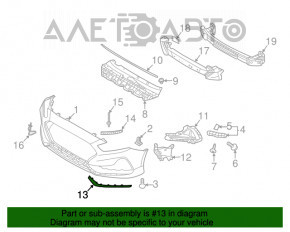 Moldura bara fata stanga Hyundai Sonata 18-19 hibrid