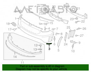 Suportul de montare a bara de protectie fata stanga sub far Kia Niro 17-19 HEV, PHEV