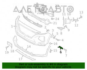 Suportul pentru bara de protecție față, aripa dreapta Hyundai Santa FE 19-20.