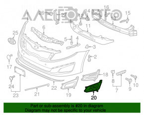 Rama far dreapta pentru Kia Optima 14-15, nou, original OEM