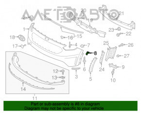 Suportul pentru bara de protecție față stânga mică Kia Niro 17-19 HEV, PHEV