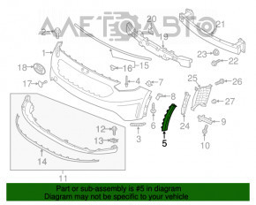 Capacul aripii din față stânga Kia Niro 17-19 HEV, PHEV pe bara de protecție