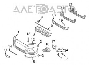 Moldura bara fata stanga Hyundai Sonata 18-19 sport