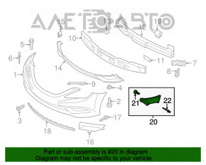 Conducta de aer frontal dreapta Hyundai Sonata 14