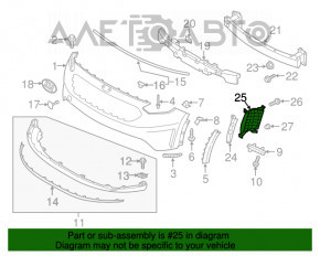 Conducta de aerisire a bara fata stanga Kia Niro 17-19 HEV, PHEV nou OEM original