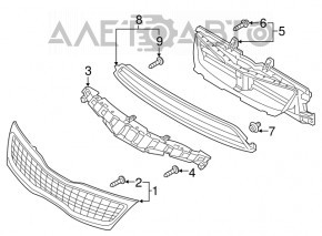 Suportul de bara fata centrala pentru Kia Optima 14-15 rest hybrid, nou, original OEM.