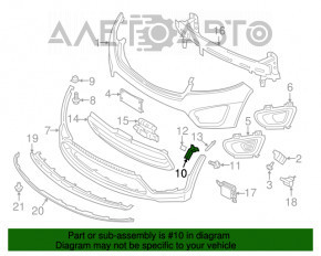 Suportul de bara fata stanga de jos Kia Sorento 16-20 nou OEM original