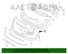 Suportul de bara fata dreapta exterior pentru Hyundai Santa FE Sport 13-16, nou, original