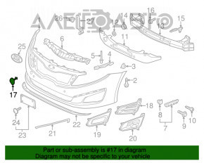 Capacul carligului de tractare pentru bara fata Kia Optima 11-15