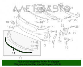 Capacul buzei bara fata Kia Niro 17-19 HEV, PHEV