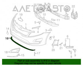 Buza bara fata centrala Kia Optima 14-15 hibrid nou OEM original