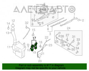 Motorul stropitorului de parbriz Subaru B10 Tribeca