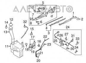 Motorul stropitorului de parbriz Subaru B10 Tribeca