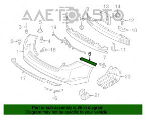 Suportul pentru bara spate stânga Kia Optima 14-15, nou, original OEM.