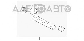 Suportul din spate al bara de protecție dreapta pentru Kia Niro 17-22 este rupt.