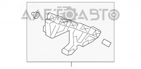 Suportul pentru bara spate dreapta Kia Optima 16- nou original OEM