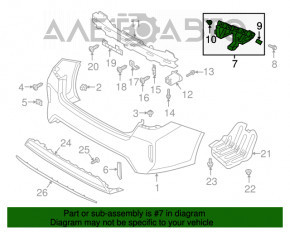 Suportul pentru bara spate dreapta Kia Optima 16- nou original OEM