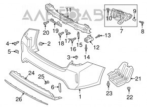 Suportul pentru bara spate dreapta Kia Optima 16- nou original OEM