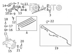 Capacul rezervorului de spălare a parbrizului pentru Subaru Forester 14-18 SJ, nou, original OEM