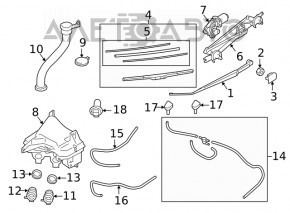 Capacul rezervorului de spălare a parbrizului pentru Subaru Outback 15-19