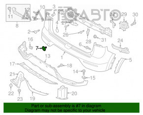 Capacul carligului de tractare pentru bara spate Kia Niro 17-19 HEV, PHEV