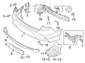 Amplificatorul pentru bara spate Hyundai Sonata 18-19