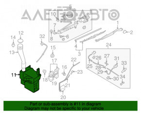 Бачок омывателя Subaru b9 Tribeca без горловины