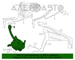 Rezervorul de spălare a parbrizului Subaru Outback 20- cu gât fără capac nou OEM original