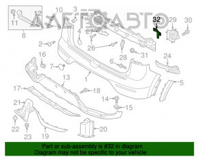 Suportul amplificatorului pentru bara de protecție din spate dreapta Kia Niro 17-22 HEV, PHEV