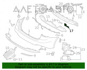 Montare bara spate inferioară centrală Kia Forte 4d 17-18 restyled