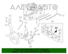 Injectoarele de spălare a parbrizului dreapta Subaru B9 Tribeca