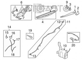 Duza de spalat geamurile din spate pentru Subaru B9 Tribeca