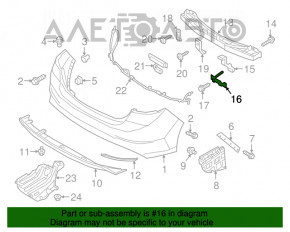 Suportul bara spate stânga Hyundai Elantra AD 17-18 pre-restilizare, metal