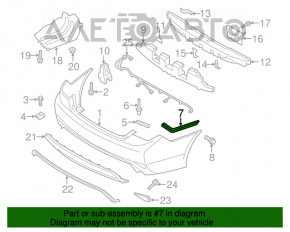 Colțul amplificatorului de bara spate dreapta pentru Hyundai Sonata 11-15 hibrid