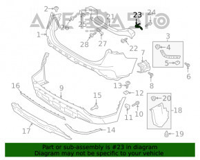 Suport amplificator bara spate stânga Hyundai Santa FE 19-20 SUA