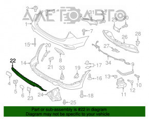 Capacul de bara spate de jos pentru Hyundai Santa FE Sport 17-18, model SUA, zgârieturi.