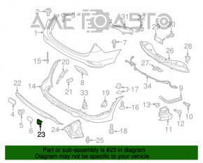 Capacul carligului de tractare pentru bara spate a Hyundai Santa FE Sport 17-18