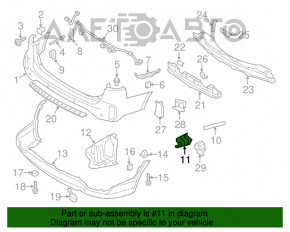 Suportul pentru bara spate dreapta de jos Kia Sorento 11-15