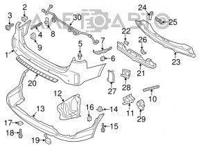 Suport bara spate dreapta jos Kia Sorento 11-15 nou original OEM