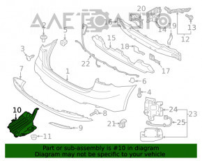 Protecție bara spate stânga Kia Forte 4d 14-18