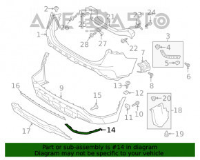 Moldura bara spate stanga Hyundai Santa FE 19-20 crom