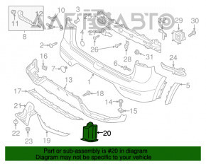 Protecție bara spate dreapta Kia Niro 17-19 HEV, PHEV, nou, original OEM