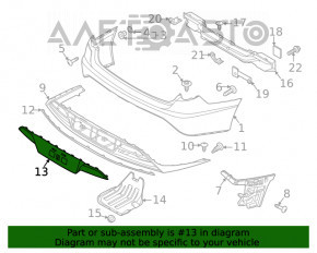 Decorație pentru buza barei de protecție spate pentru Hyundai Sonata 20-22 US SEL, SEL Plus, Limited