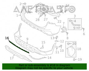 Moldura bara spate centrala Hyundai Santa FE 19-20 structura