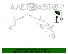 Antena aripă Lexus CT200h 14-17