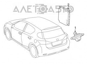 Камера заднего вида Lexus CT200h 11-17 4 пина